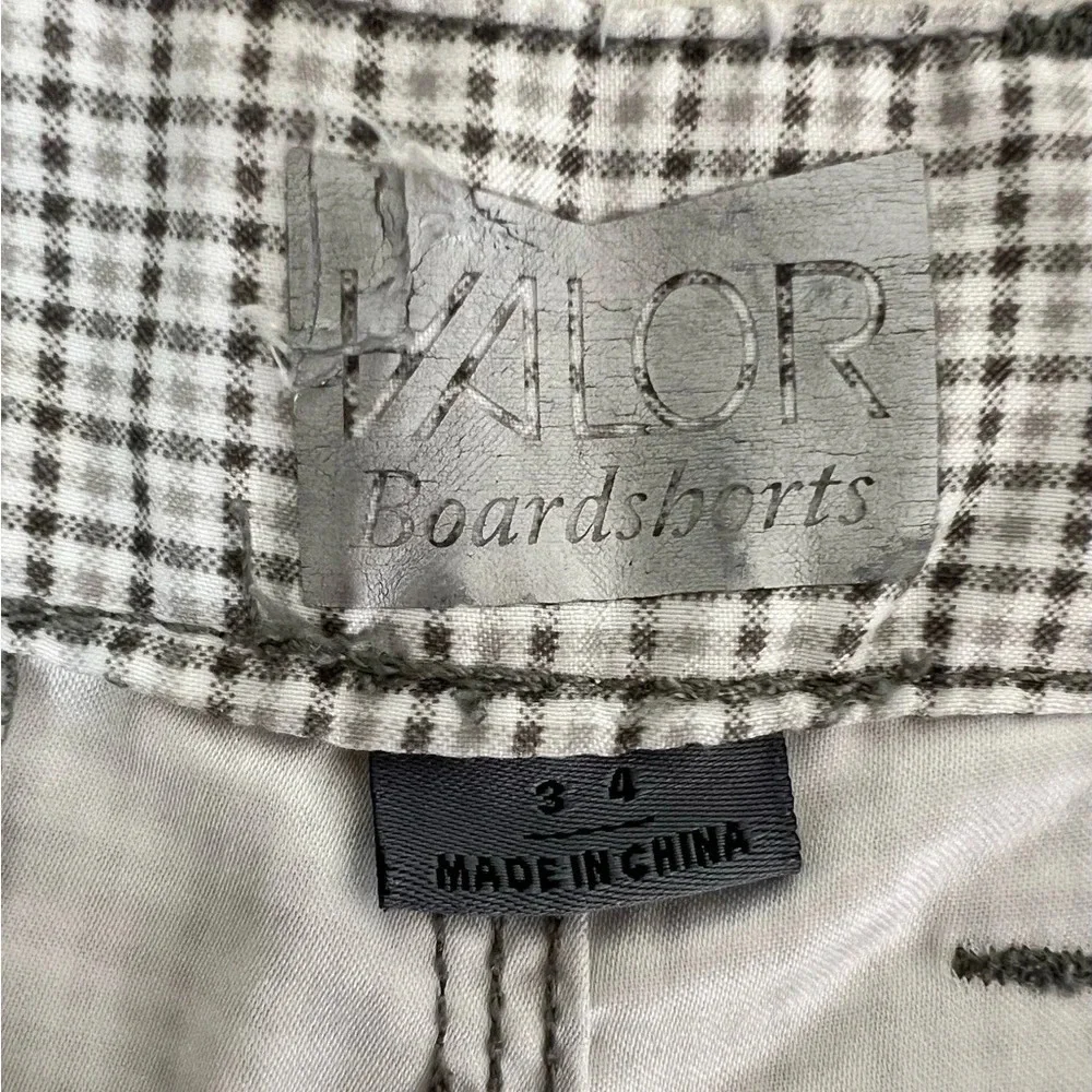 Valor Men's Board Shorts White Gray  Size 34